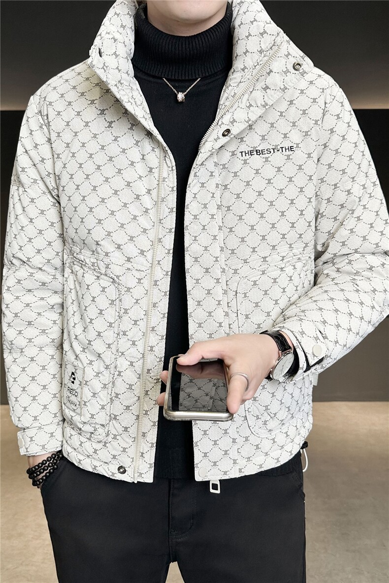 标50白鸭绒2025新款男士皮羽绒服B240-YR9810-P215,男装羽绒服,电商B240