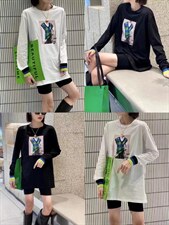 2021新款纯加厚长袖T恤女装中长款洋气内搭羽绒皮毛，女装T恤，依露奇