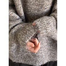 秋冬季新款加厚美式时尚提花宽松圆领套头针织毛衣男女M68，男装针织衫/毛衣，星座1116A（原606A-3）