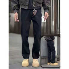 【特价】弯刀牛仔裤男秋冬季搭配马丁靴的直筒加绒微喇裤W02p35，男装牛仔裤，星座1112-1