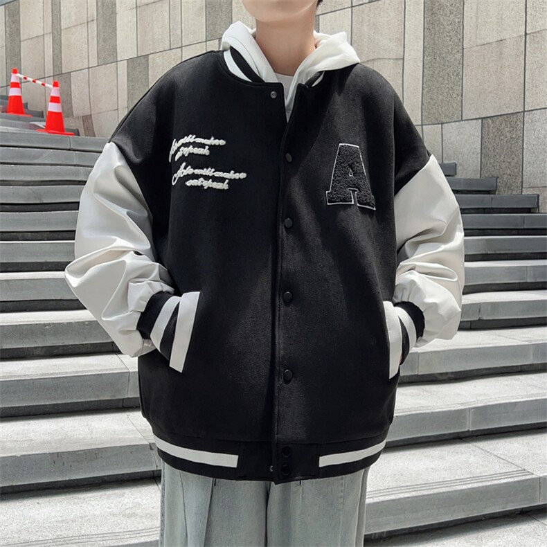 A757-P53美式潮牌宽松休闲棒球服秋季潮流麂皮绒飞行员夹克,男装夹克,星座512-6