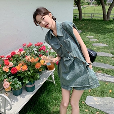 小众不撞款牛仔套装女夏2025新款高级感韩系穿搭短裤小个子一整套，女装套装/套裙，维壹