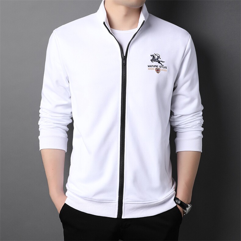 开衫外套男2023春秋季新款潮流宽松立领上衣中年商务男士休闲卫衣，男装卫衣，电商B212（原钱塘6029）