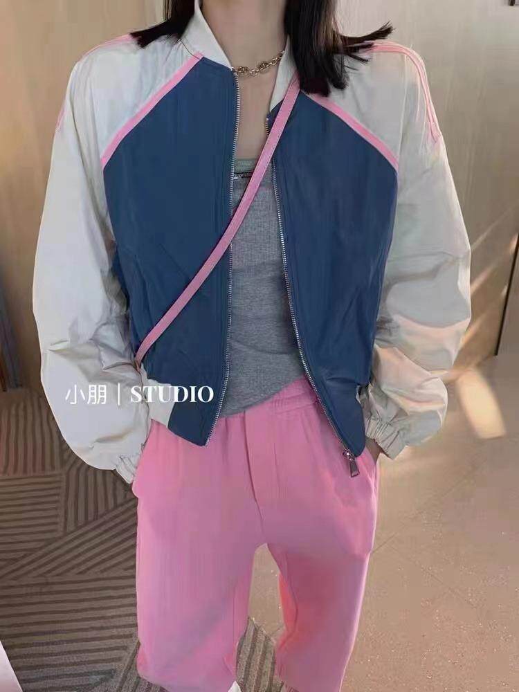 现货，春款撞色棒球服，其它，淳沐