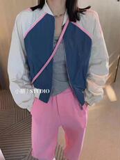 现货，春款撞色棒球服，其它，淳沐