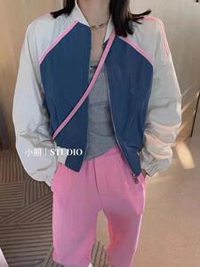 现货，春款撞色棒球服图片
