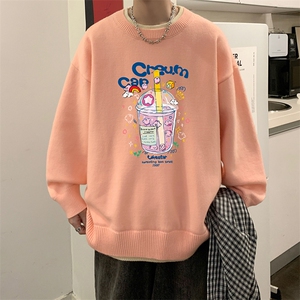 控78 假两件毛衣男大码加绒针织衫男毛线衣M80332-P55  加绒P70图片
