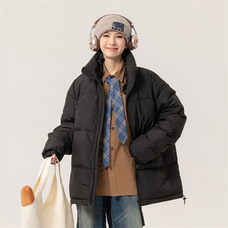 新标白鸭绒简约休闲立领外套纯色潮流加厚羽绒服ESY0215-P150,男装羽绒服,电商B306