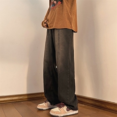 美式高街vibe潮牌拼接牛仔裤男宽松港风男牛仔裤N0865-P45，男装牛仔裤，星座308B-1
