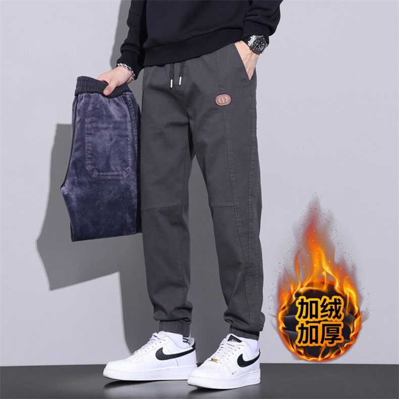 2025秋冬季工装裤男士宽松束脚哈伦休闲青年长裤J666-P40/加绒P50图片