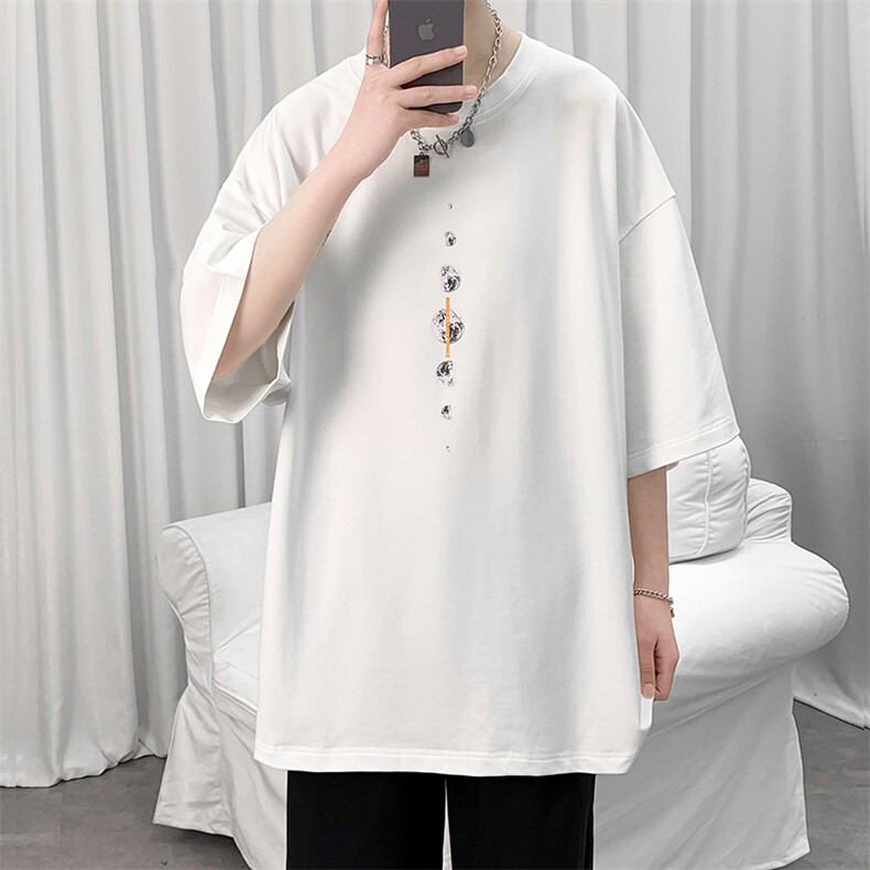 货足7XL-M2023夏季新款纯短袖T恤男胖子宽松半袖体恤加肥加大,男装T恤,钱塘717(原712)