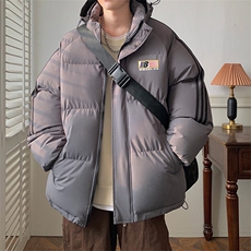 已注册拼三条杠宽松男女情侣连帽棉衣面包服羽绒棉C408M1239P100，男装棉衣，电商C408(原B339-1)