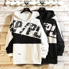 7XL-M大码连帽卫衣男2023春季新款潮胖子宽松套头上衣加肥加大码，男装卫衣，钱塘717(原712)