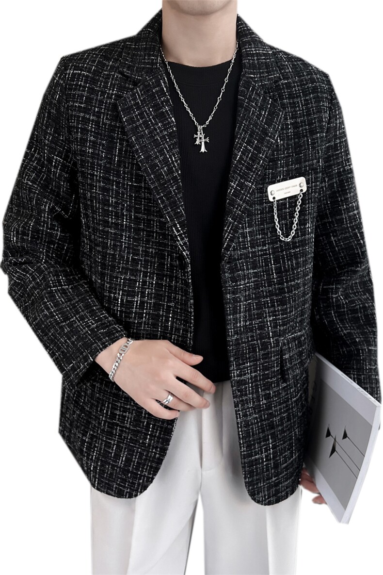 23/秋轻熟风西装外套男士韩版宽松潮流西服上衣A210-XZ09-P95,男装西服,电商A210