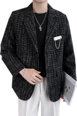 23/秋轻熟风西装外套男士韩版宽松潮流西服上衣A210-XZ09-P95，男装西服，电商A210