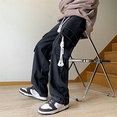 多口袋工装牛仔裤男款2026潮牌男裤高街直筒裤XK66361特批40，男装牛仔裤，电商A042
