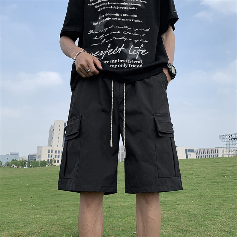 工装短裤男夏季美式宽松复古五分裤子外穿运动中裤D276,男装牛仔裤,星座1116A-1（原606A）