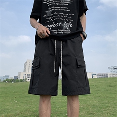 工装短裤男夏季美式宽松复古五分裤子外穿运动中裤D276，男装牛仔裤，星座1116A-1（原606A）