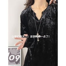 XZ809A/CX609/特P24/控48高级感钻石绒V领长袖T恤卫衣，男装T恤，星座809A(原222-1)