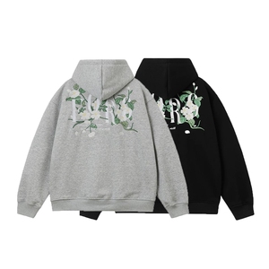 特72-XX19 现货 潮刺绣卫衣男女连帽情侣装春秋美式外套图片