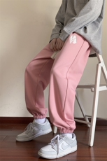 KP752P40美式潮流休闲裤男港风宽松直筒拖地裤束脚裤卫裤，男装休闲裤，星座1204-3