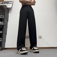 设计感微喇裤男夏季新款高街美式直筒宽松垂坠显瘦西裤XK302-P50，男装西裤，电商A178