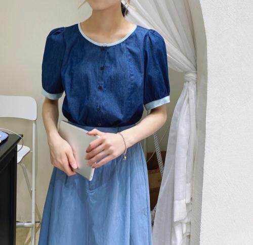 夏季新款韩系牛仔衬衣，女装，品晗