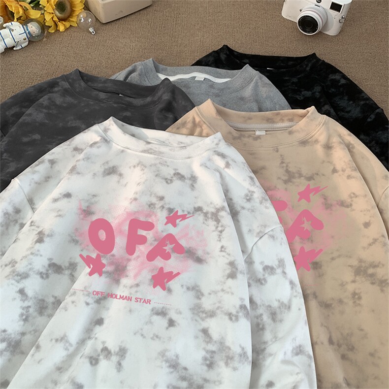 260克重磅扎染德绒圆领打底衫【有货】C403A-DR25330RL-P25，男装T恤，电商C403A