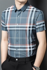 R-GS59903夏季新款男士格子短袖衬衣百搭衬衫商务男装，男装T恤，电商B360