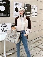 皮毛一体休闲外套，其它，莲佳妮