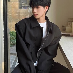 档口大货DJK161-批68原版质量复合春秋高端行政夹克图片