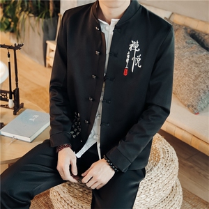春秋季风中山装秋装套装男士唐装两件套A334-TZ501-P95图片