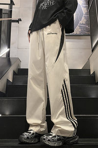 秋季防水拼接绣花条纹冲锋裤 XZ604-KG93-特P40控78图片