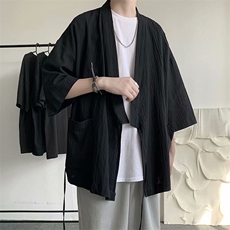 短袖衬衫男夏季ins潮牌七分袖上衣港风日系简约百搭宽松衣服，男装衬衫，星座601-2