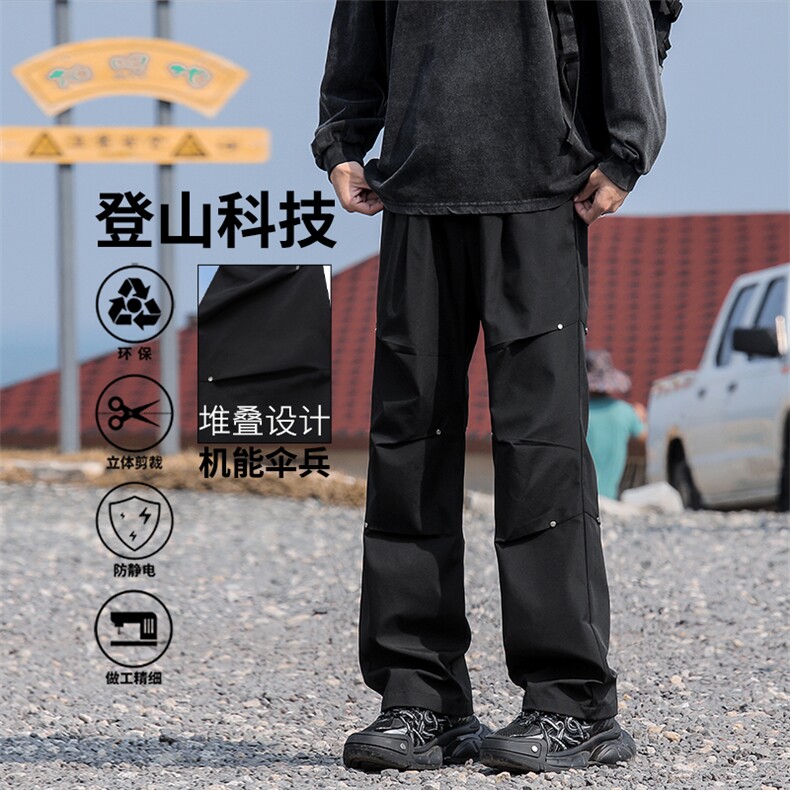 工装裤男生美式高街垂感男士纯棉宽松休闲裤JRK730-特批-38,男装工装外套,星座718-1