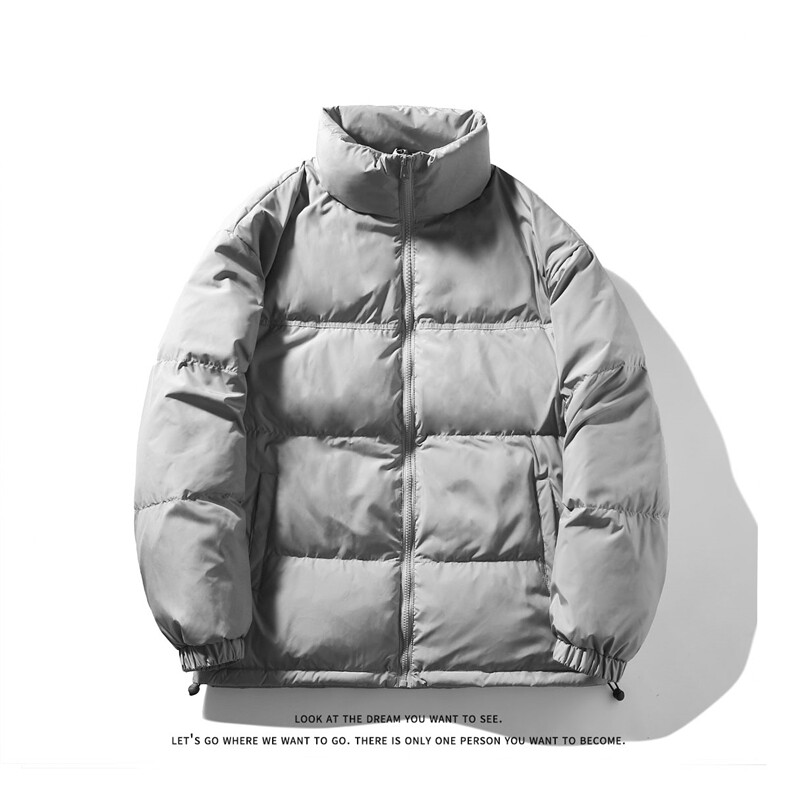 白鸭绒潮流光板抽绳立领羽绒服保暖外套Y5848-P140【特价】图片