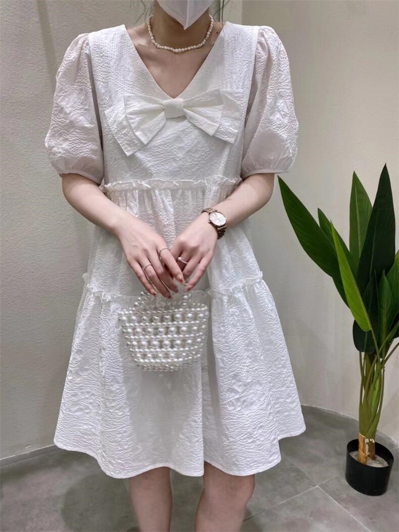 韩版蝴蝶结宽松连衣裙，女装连衣裙，Balance Studio(2F)