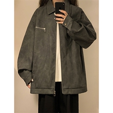 春秋季皮衣外套男女同款新款美式夹克XZ102B-1-JK2536P985，男装夹克，星座102B-1