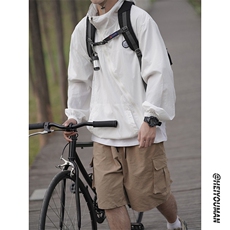 2024春季新款薄款冲锋衣外套日系cityboy夹克防晒衣HY335TP45控68，男装防晒衣，电商A102B