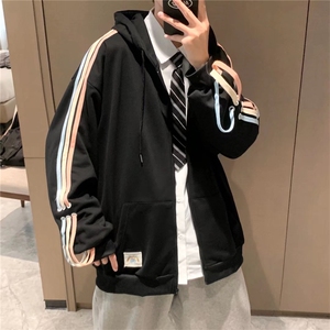 2023新款ins日系开衫卫衣男春季潮流加厚宽松连帽外套 W2441-P42图片