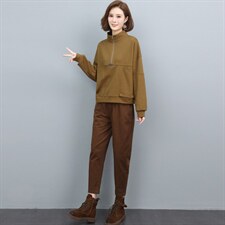 休闲套装女2025春秋新款中年妈妈宽松减龄卫衣时尚洋气运动两件套，女装套装/套裙，璐依舞