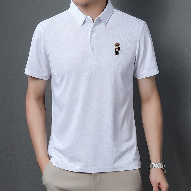 中年休闲男装翻领半袖T恤衫2023夏季新款男士polo衫薄款休闲上衣,男装Polo衫,电商B212（原钱塘6029）