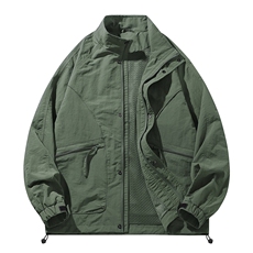 平铺立体秋季新款休闲痞帅工装立领夹克潮流外套A436-8811-P65，男装夹克，电商A436
