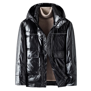 21冬装连帽宽松纯色羽绒服男士休闲保暖外套90%白鸭绒ZG2941-P270图片
