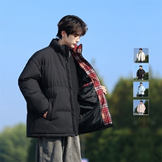 纯色简约休闲立领保暖棉服秋冬季宽松厚棉衣外套潮MY8889-特P55，男装棉衣，星座610（原A335）
