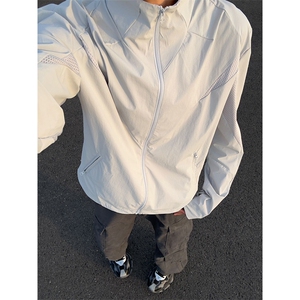 春夏款高品质冰感速干防晒服休闲户外运动外套透气弹力机能风夹克图片