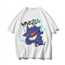 2021夏季新网格挂拍日系大码男已注册卡通印花短袖T恤T1080-P25，男装T恤，电商A001