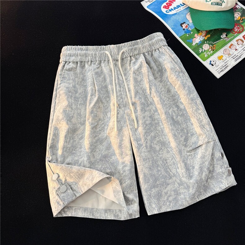 夏季扎染五分裤男士休闲短裤宽松美式潮流迷彩裤特P30,男装牛仔裤,电商C306-1