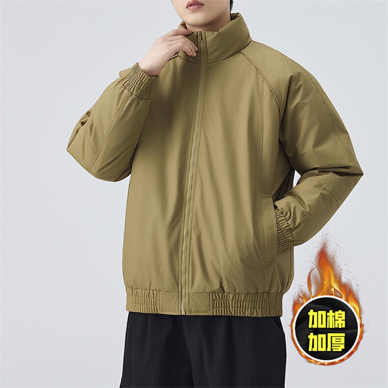 现货美式高街休闲棉衣夹克三防立领纯色户外工装加厚棉服外套,男装夹克,电商A486
