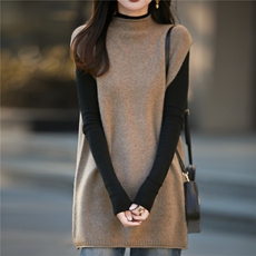 2025年秋季时尚百搭通勤简约休闲加厚羊毛针织马甲，女装马甲，唯若美羊绒